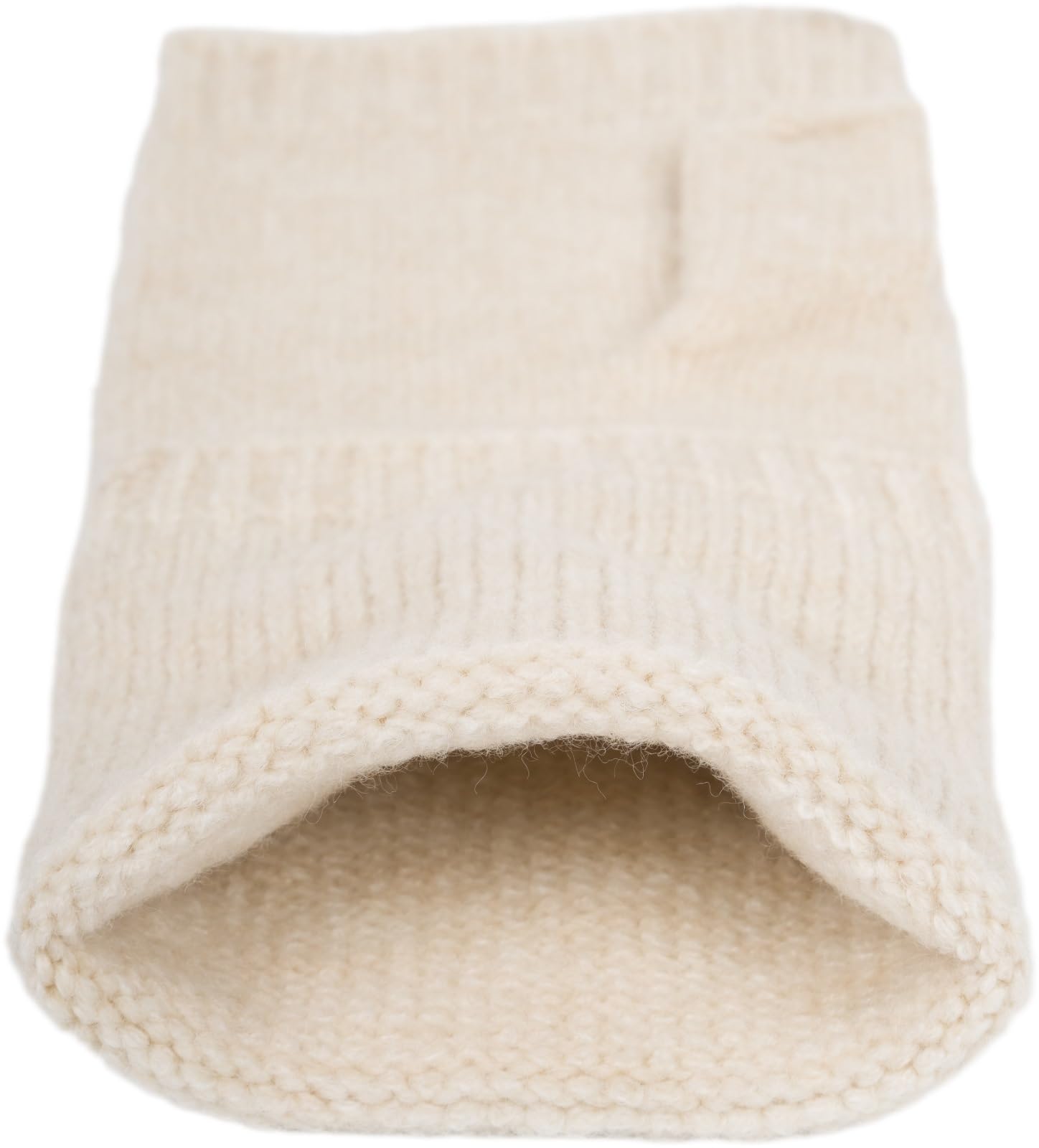 styleBREAKER Damen Fingerlose Strickhandschuhe Einfarbig mit Bund, warme Winter Handschuhe 09010052