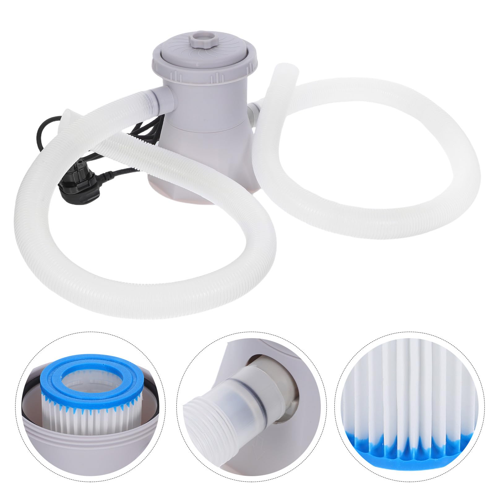 Bomba Depuradora para Piscina Pequeña Tecnología de Limpieza y Silenciosa Filtro para Piscina de Plástico Adecuado para Celebracion Verano y Comerciales