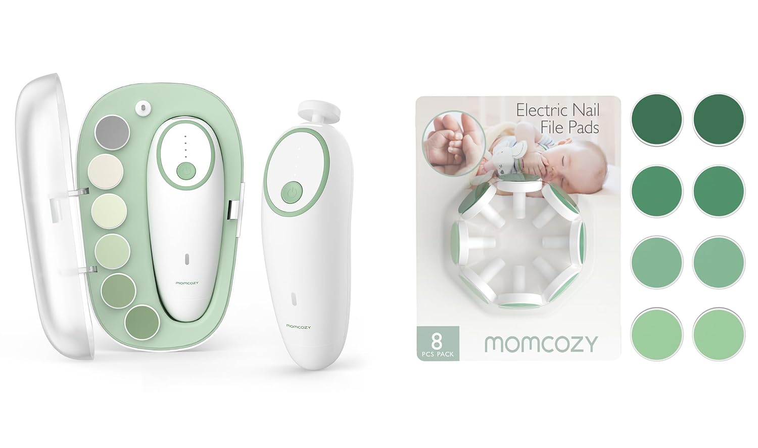 Momcozy Baby Nail File Electric & Baby Nail Trimmer Replacement Pads