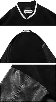 Varsity College Jacket for Men, Baseball Jackets, Hip Hop Jackets, Furry Bone Color Block Streetwear