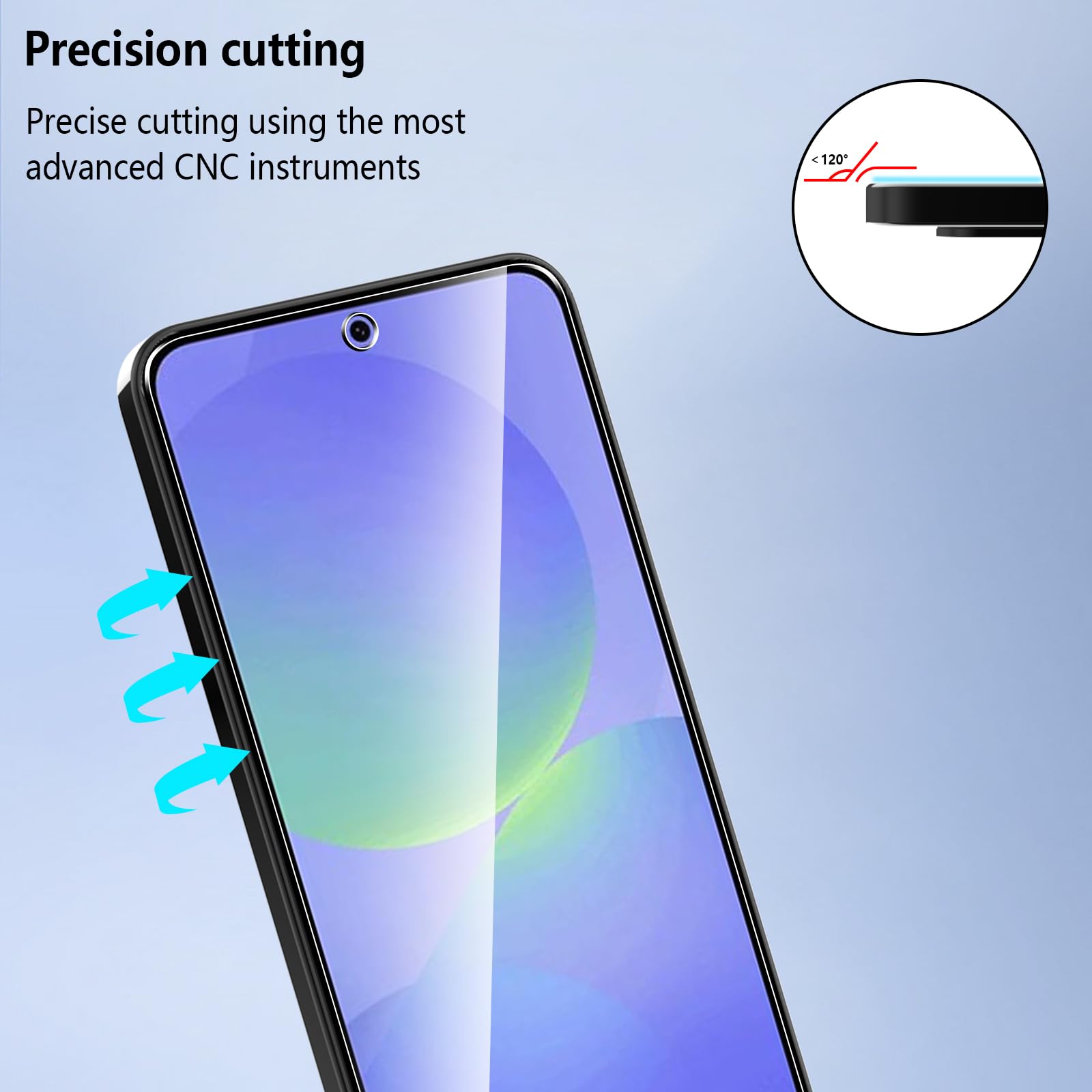 Pollachi [3 Pezzi Vetro Temperato per Samsung Galaxy A36 5G,Durezza 9H Anti Graffio,Anti-Impronte Senza Bolle,Pellicola Protettiva per Galaxy A36 5G