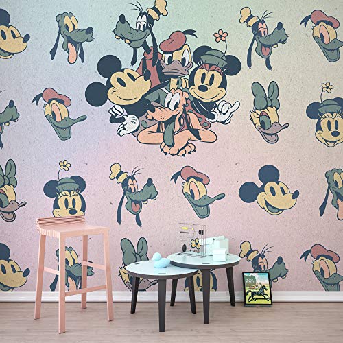 Komar Disney DX6-023 Papier peint photo non-tissé Mickey Fab5 Dimensions : 300 x 280 cm (largeur x hauteur), 50 cm (l x H), décoration murale, revêtement...