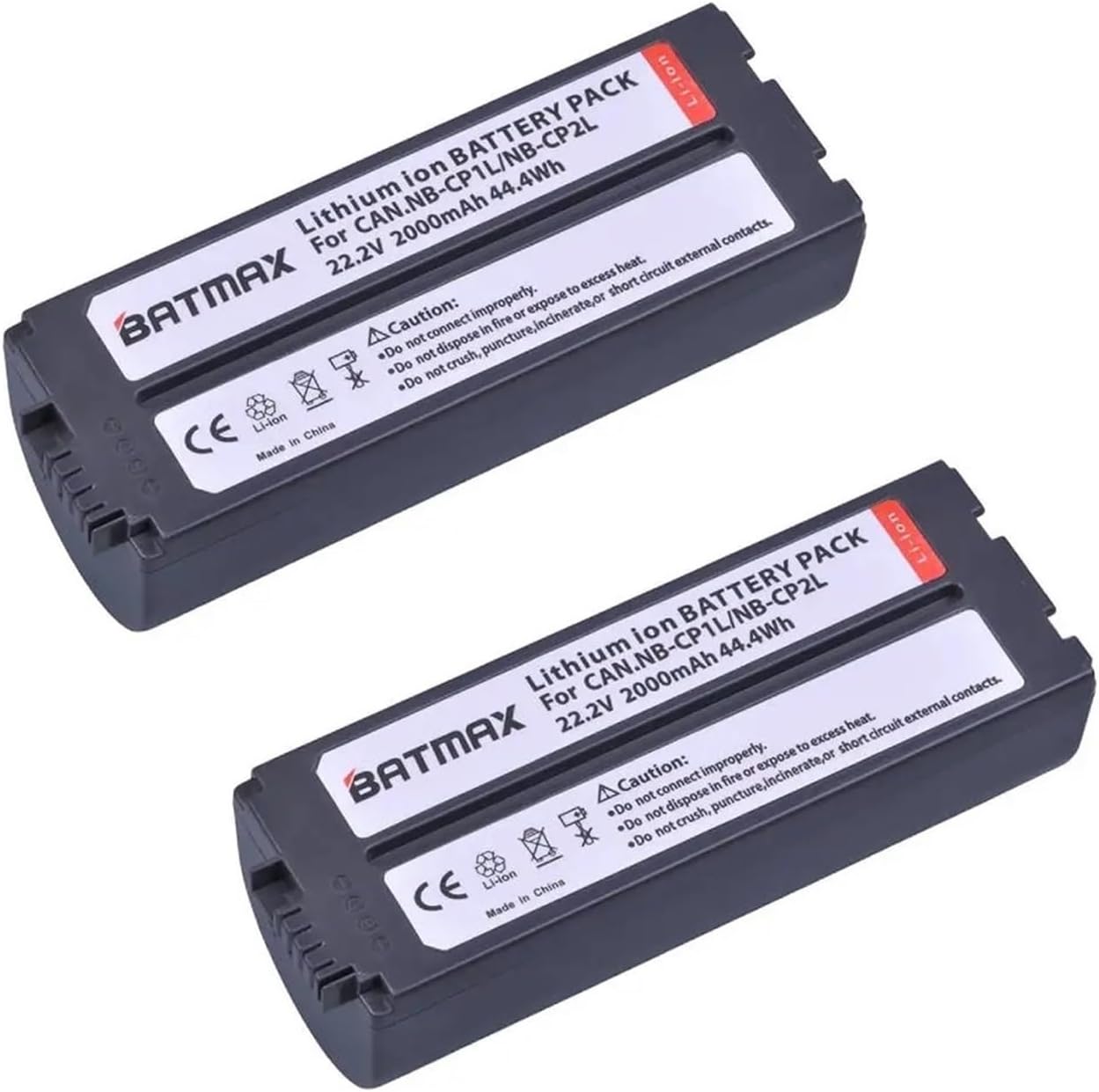 NB-CP2L NB-CP2LH Battery and Charger 22.2V 2000mAh，Compatible for Canon SELPHY CP1500 CP1300 CP1200 CP910 CP900 CP800 CP790 CP780 CG-CP200(2 Battery)