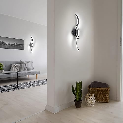 Miniatura 7 de EDISLIVE Moderna lámpara LED de tocador, regulable, moderna lámpara de tocador LED lineal, con pantalla de tira acrílica, luces LED de tocador de 24