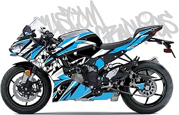 Amazon.com: Kawasaki Ninja ZX6R 2019-2023 Wrap Graphics (Blue-1