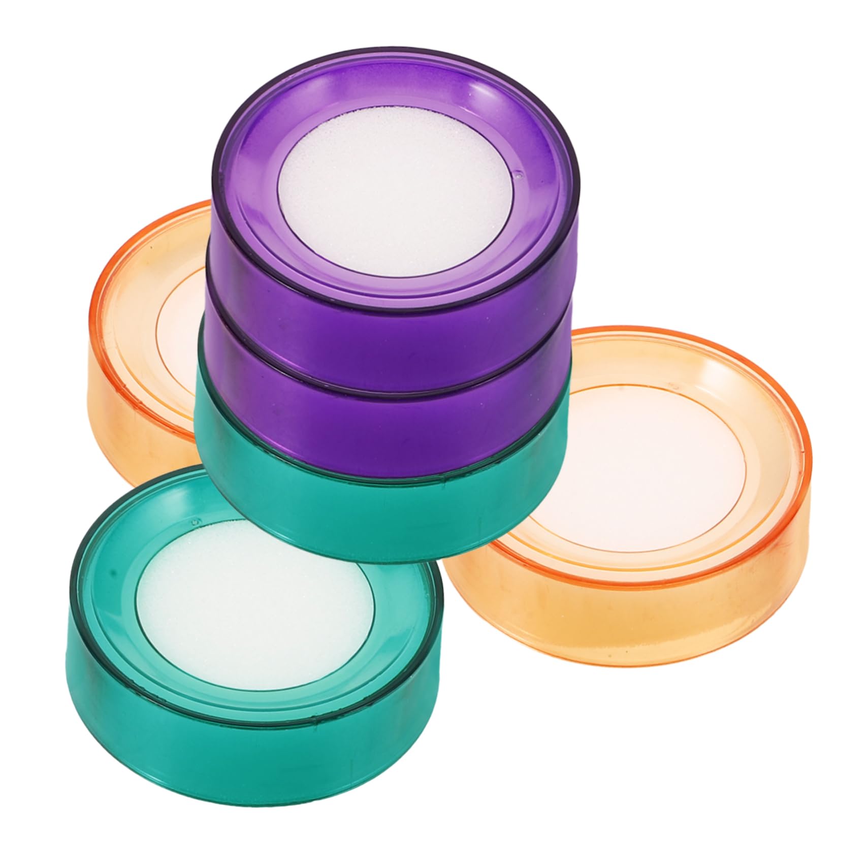 SHINEOFI Spugna Bagna Dito 6 Pezzi per Contare Soldi in Ufficio Spugnette Umidificanti Colore Assortito