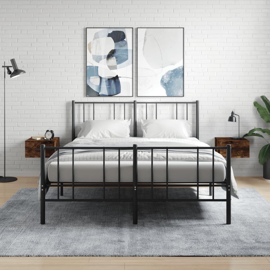 2 comodini da parete in rovere affumicato, 35 x 35 x 20 cm, montaggio a parete, organizer per ufficio, corridoio, cantina, officina, casa, mensole, armadio, credenza, comò
