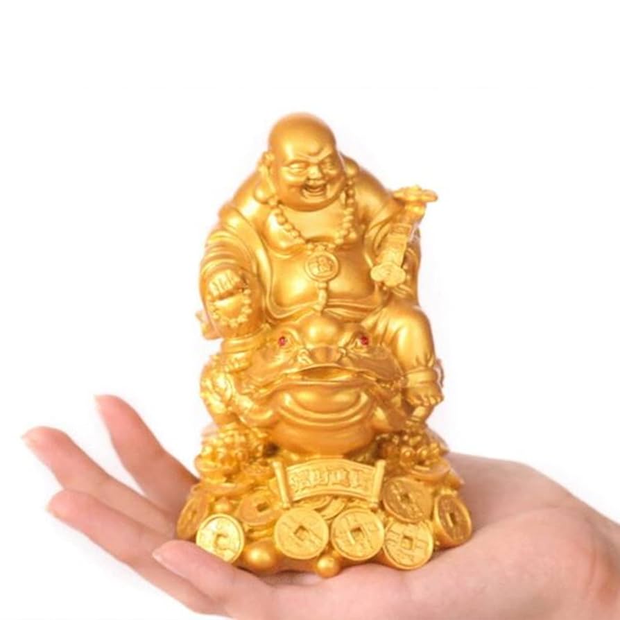 Amazon.co.jp: Lhyxuuk 布袋様 置物 ゴールド 七福神 布袋