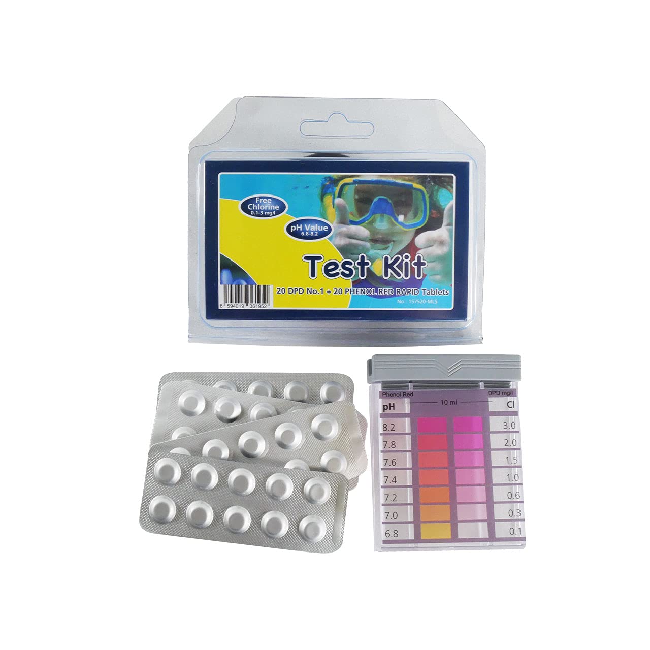 well2wellness® Pool Komplettset Wasserpflege - Schwimmbad Wasserpflege Kit CLEWA 5in1