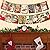 Christmas Decorations Vintage Style Christmas Banner,Traditional Vintage Victorian Style Christmas Bunting, Vintage Style Santa Christmas Decorations Indoor for Home Office Party Fireplace Mantle