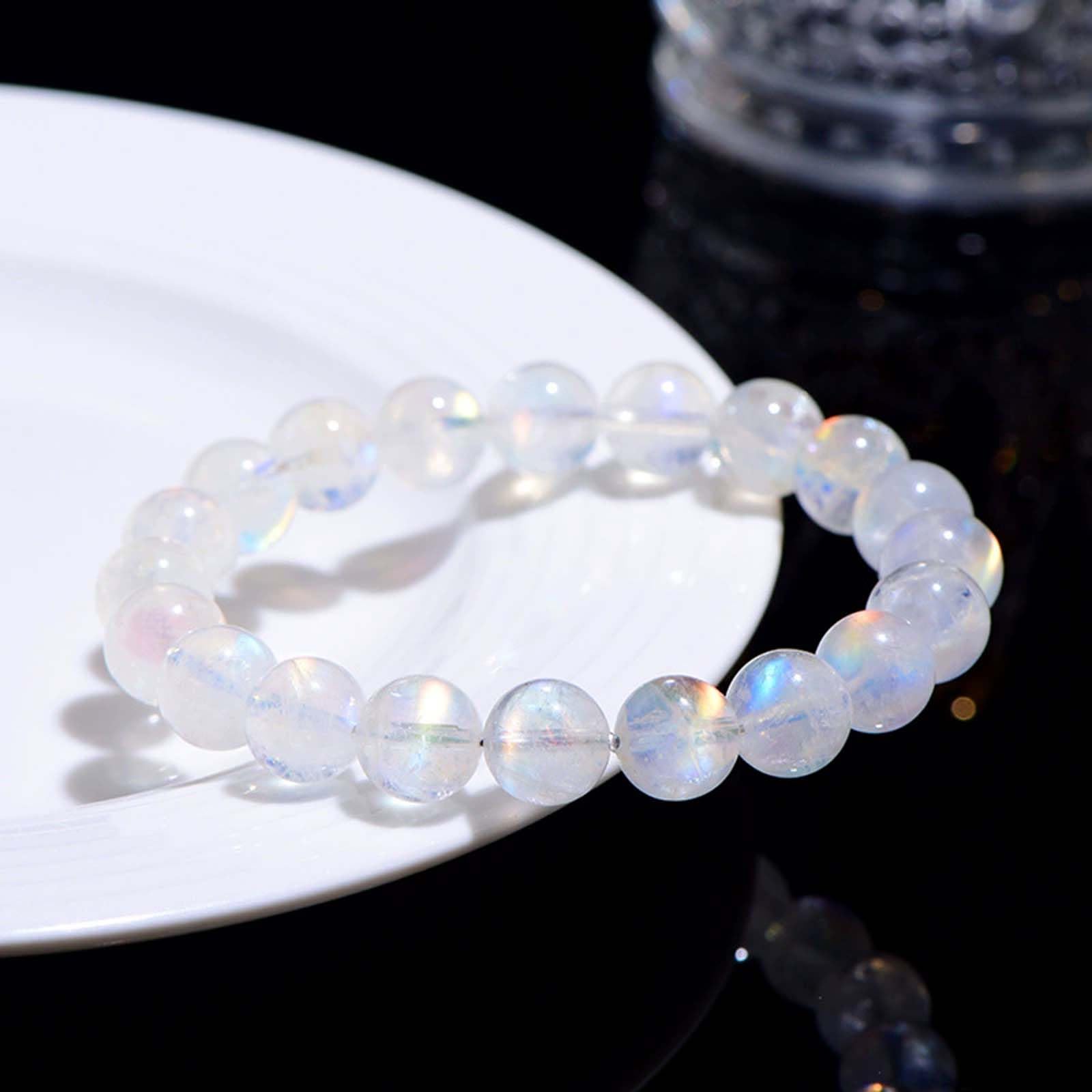 Pulsera Premium de Cristal de Piedra Lunar arcoíris