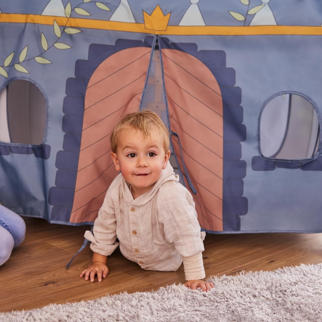hauck Kinderreisebett Dream N Play Plus – XXL Zubehörpaket mit Matratze, Spielzelt & Insektenschutz, faltbar & klappbar, Tasche & großem Eingang – Dusty Blue