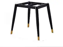 Mesa de jantar moderna redonda dobrável de 139 cm, acabamento de mármore e grãos de madeira, pernas de metal preto, assentos de 4 a 10 pessoas (estrutura de aço carbono)