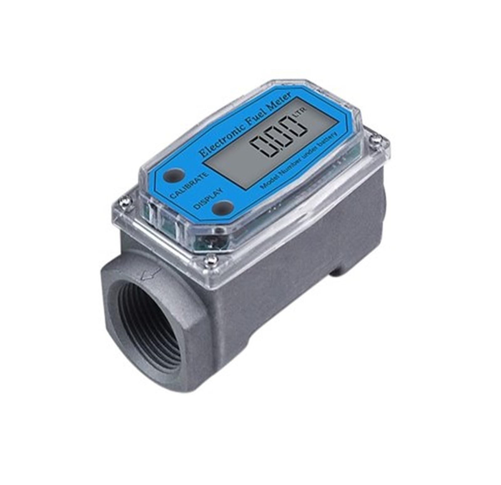 MKHJKIOII Digital Flow Meter, Flowmeter Gauge PCB Electronic Indicator Sensor, Counter Petrol Fuel Kerosene Methanol Water(1 inch)