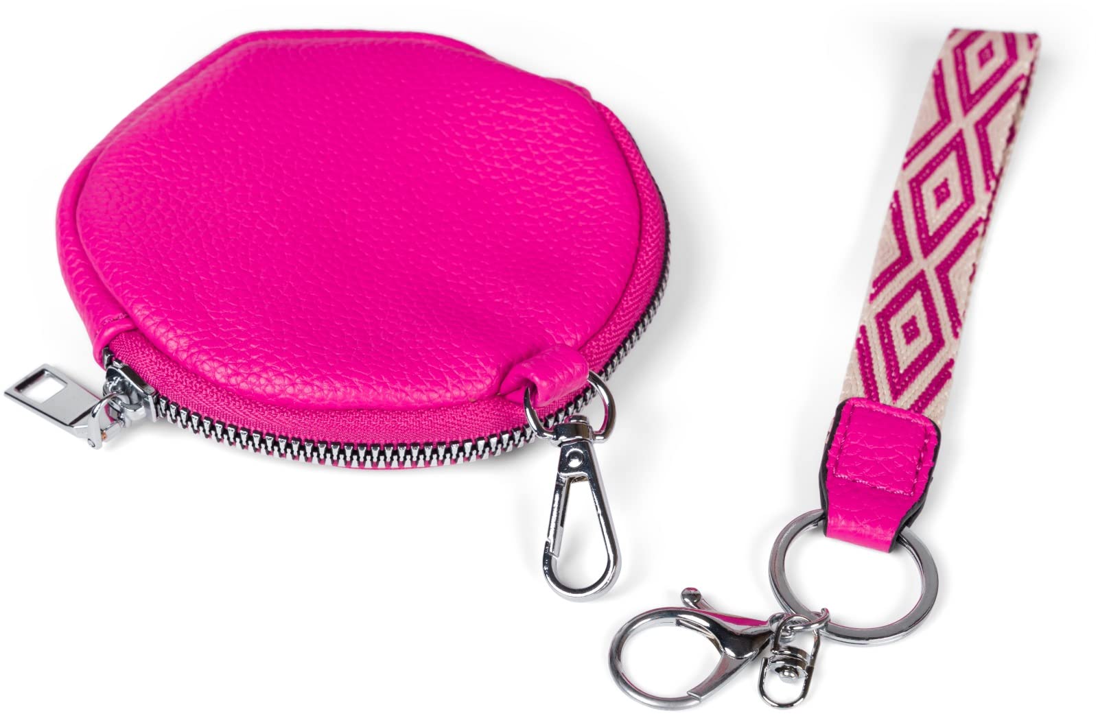 styleBREAKER Bolso bandolera media luna para mujer,Pink