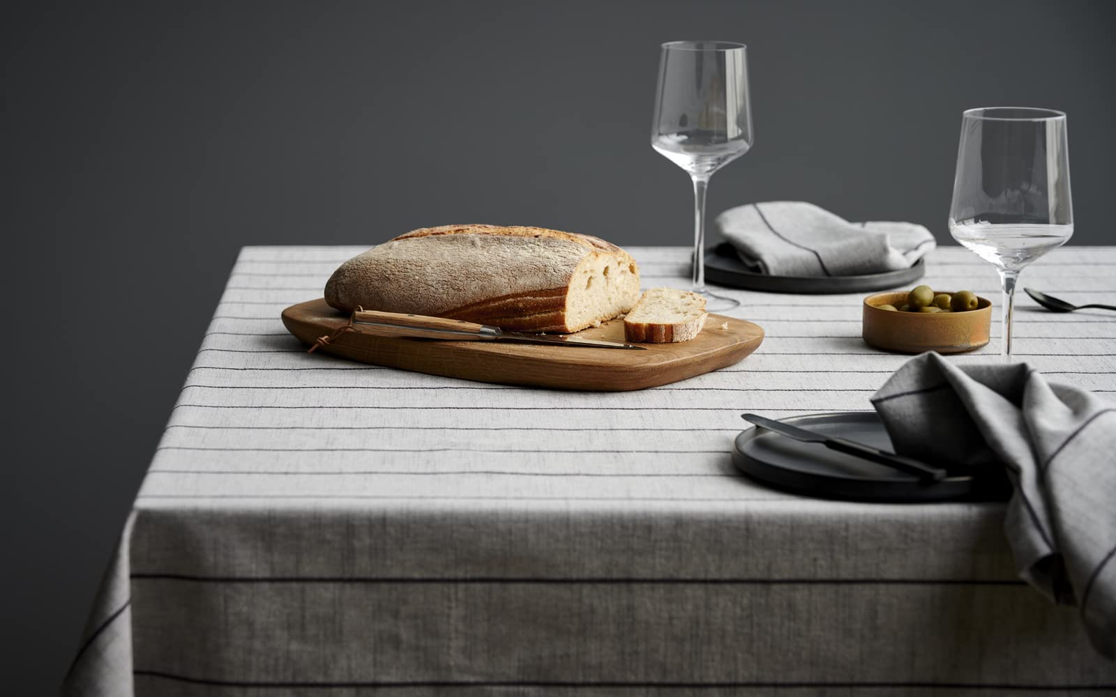 Nappe Pur Lin Naturel à Rayures NAPOLI