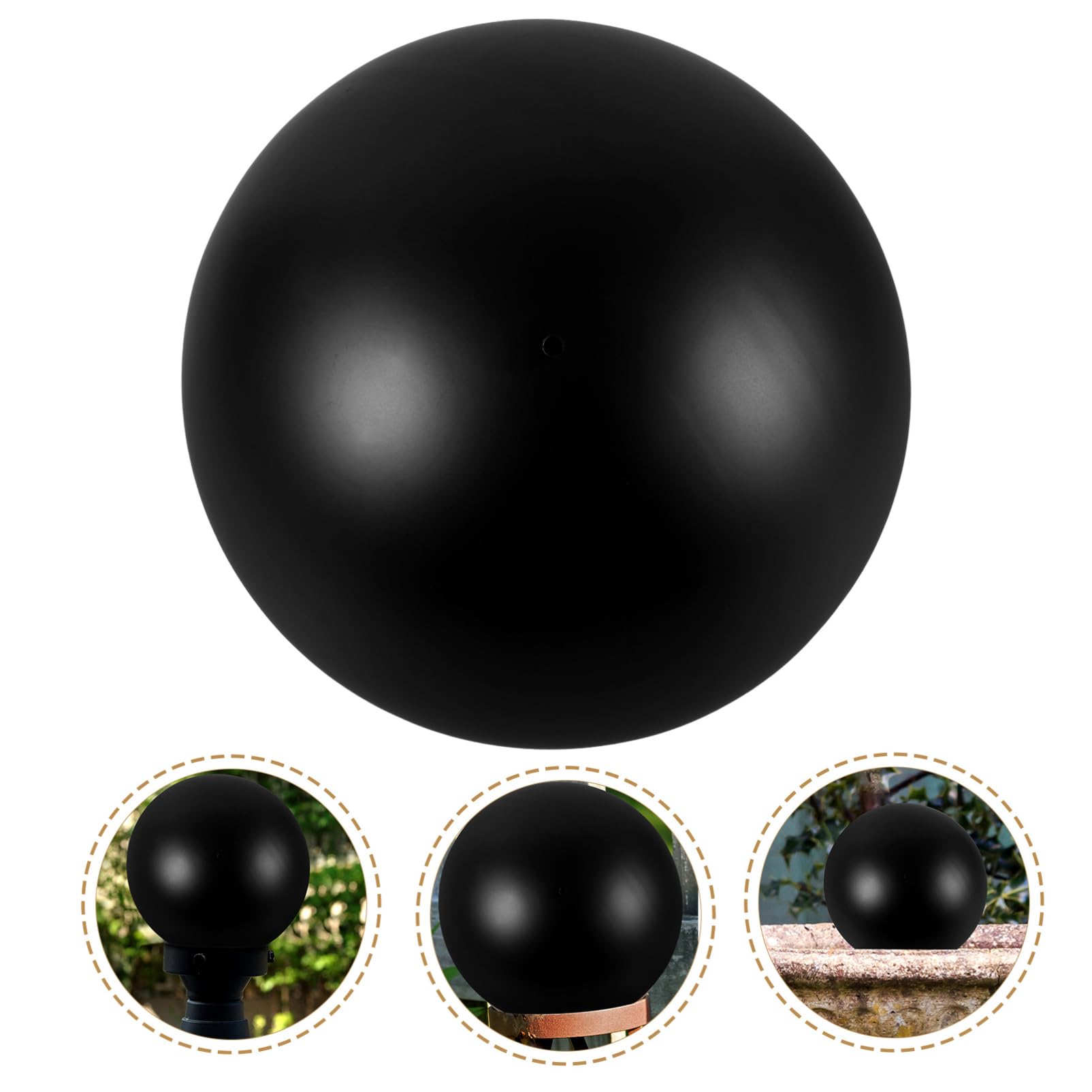 Alipis Boule De Jardin Acier Miroir Réfléchissant Ornement Décoratif Extérieur Globe De Regard Noir Mat pour Espace
