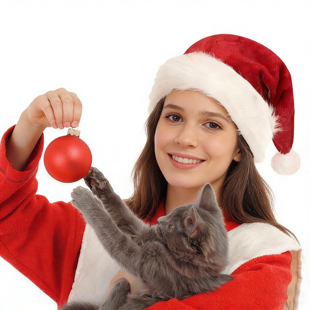 Sombrero de Navidad para adultos, sombrero de Papá Noel, sombrero de Papá Noel para hombres y mujeres, regalos de fiesta de Navidad, suministros de fiesta de Año Nuevo