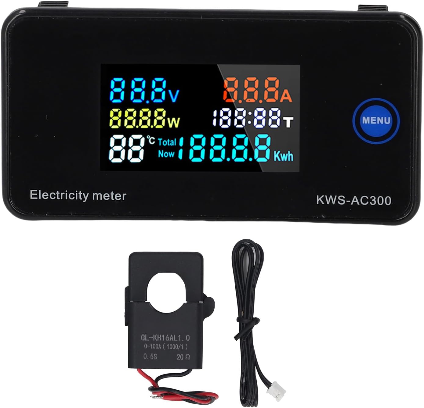 Multimetr Prądu Napięcia Prądem Mocy Miernik Energii Dużych Kolorowych Ekran LCD dla urządzeń Elektrycznych