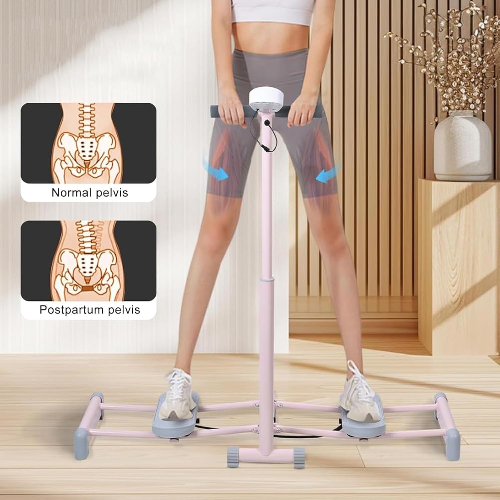 Attrezzo per Allenamento Sci Casa, Attrezzo Gambe E Corpo Snello con Barre Regolabili E Contatore, Portata 300 kg E Allenamento Completo del Corpo, per Allenare Resistenza, Equilibrio