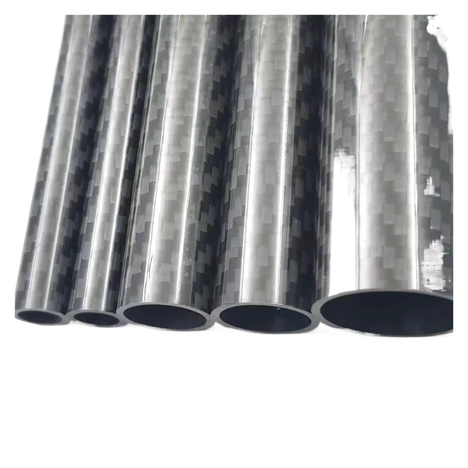 Tubo de fibra de carbono | Tubo de Fibra de Carbono 3K 2uds Liso Brillante(27x23x500mm 2pcs)