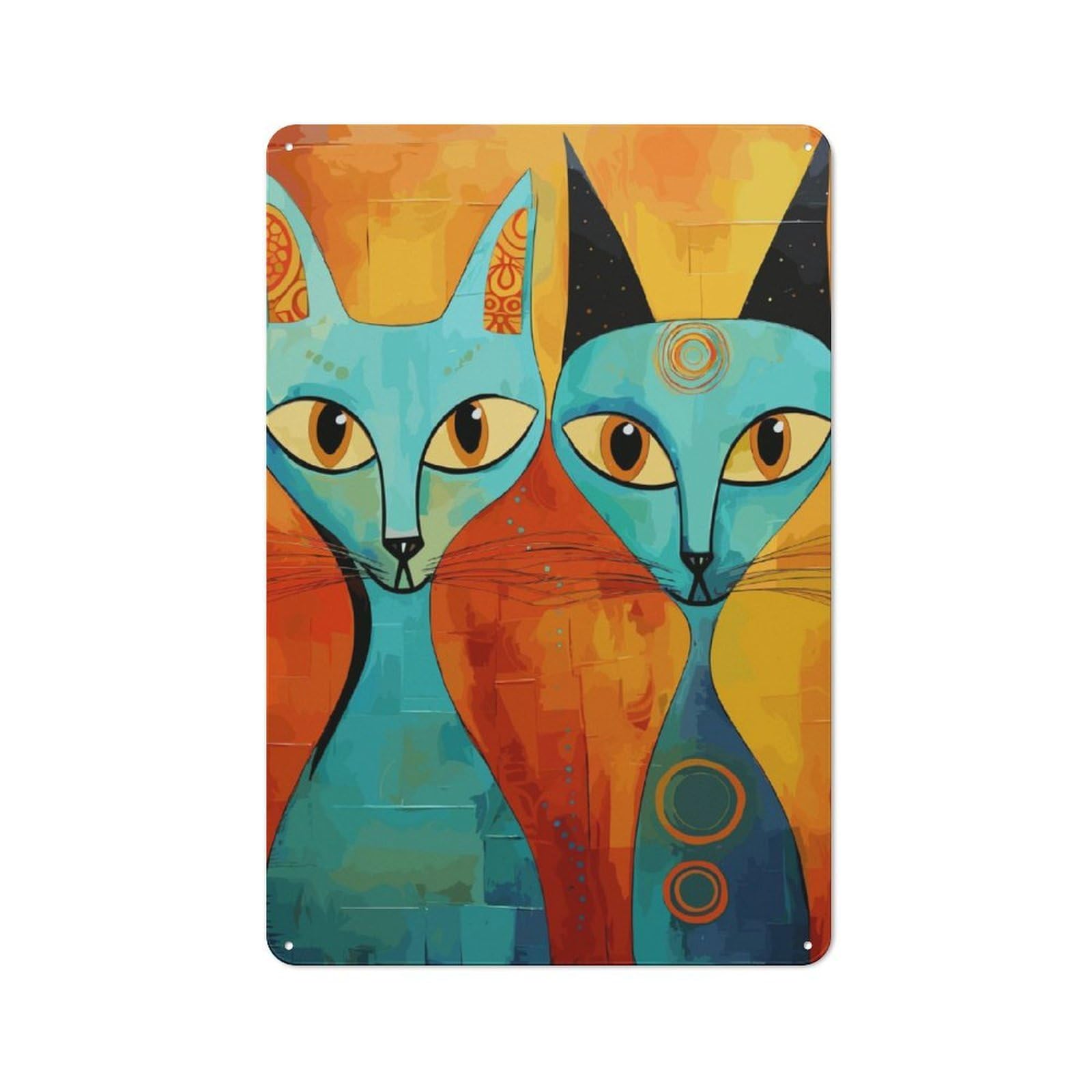 Junmoney Harmony In Colors Printed Metal Sign 30X20cm For Café Or Restaurant, For Hospitality Interior Collectors