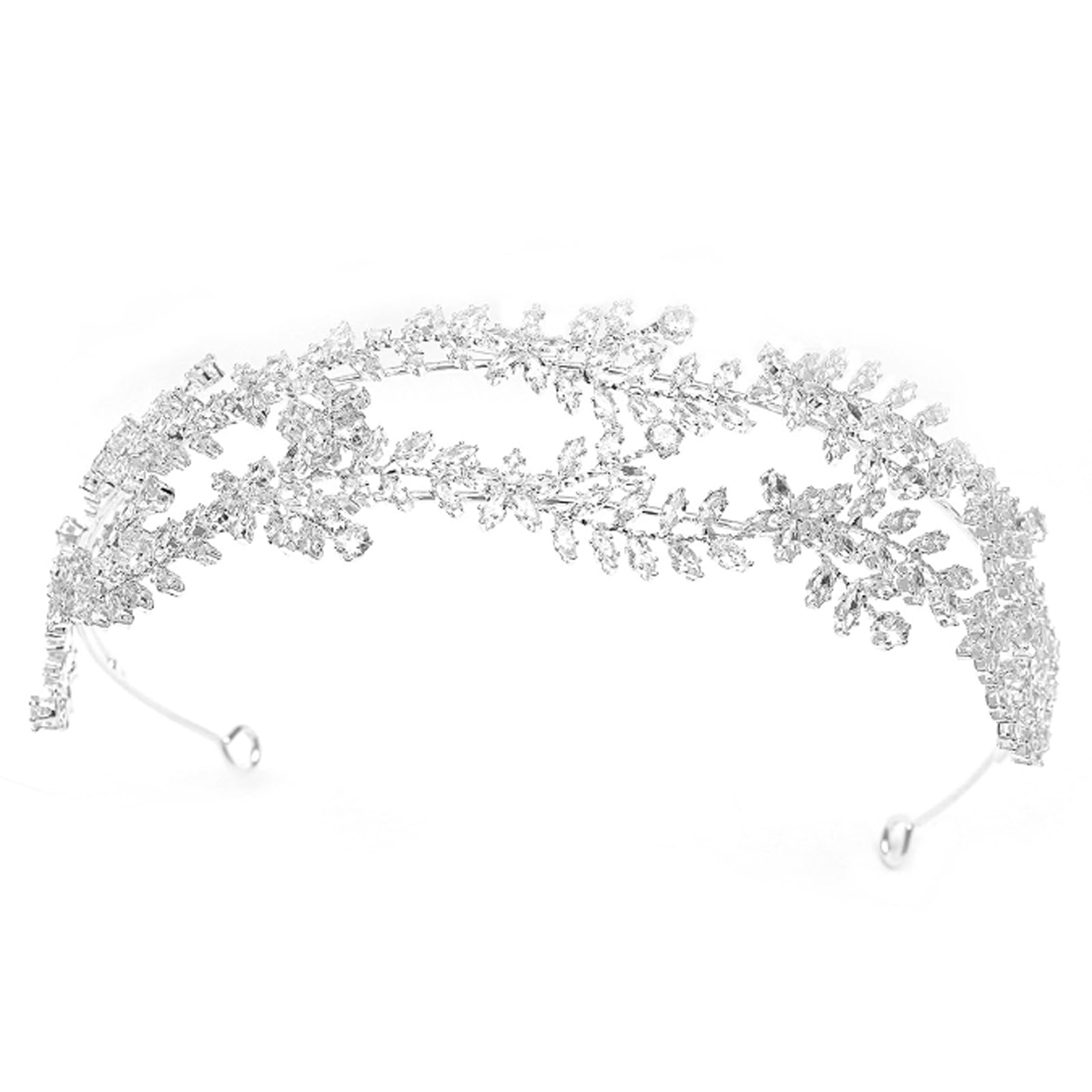 Luxe Bruidshoofdband Hoofdtooi Zirkonia CZ Bruid Tiara's Kronen Verjaardagsfeestje Gala Haarsieraden Haarbanden voor Bruiloft