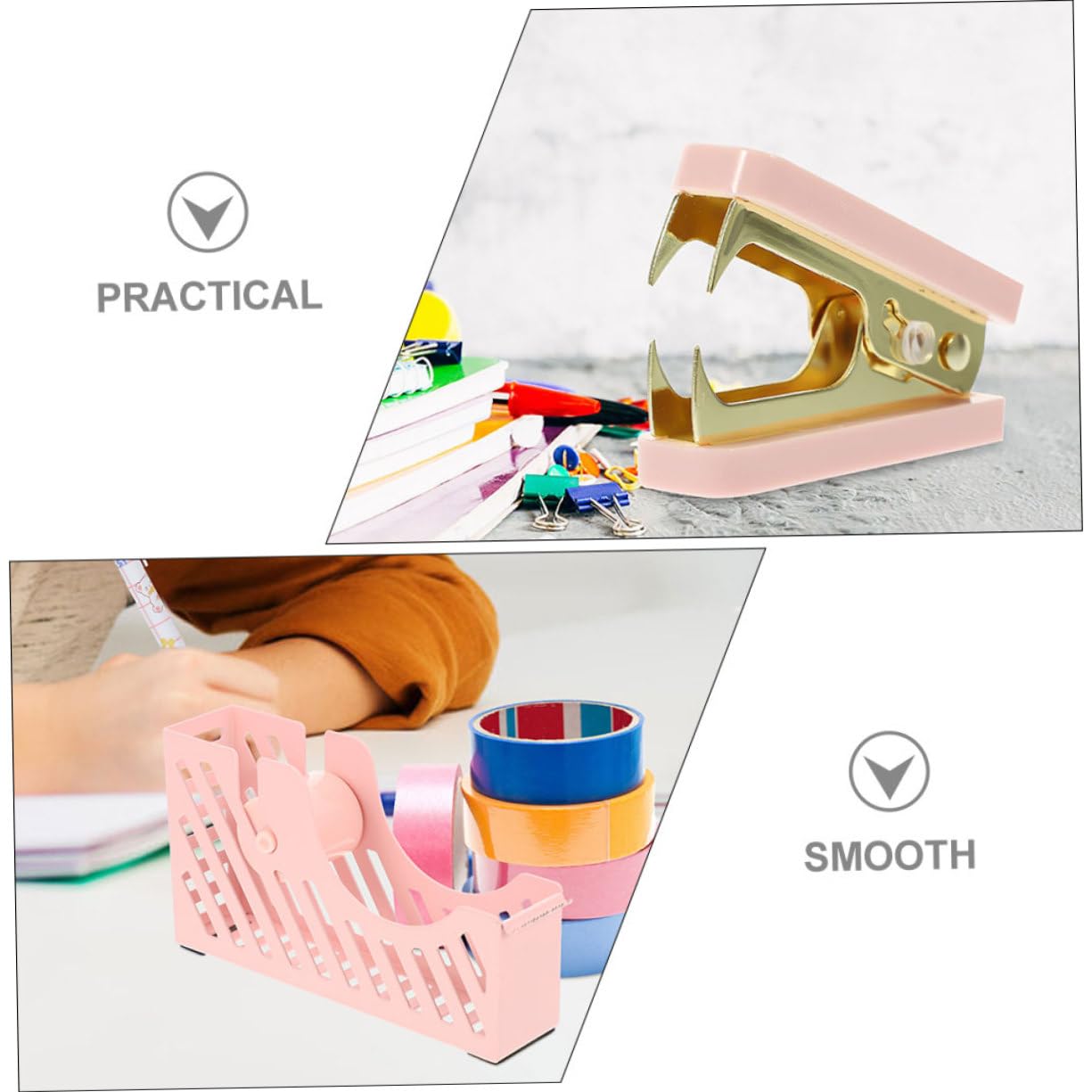 3 Sätze Heftgerät und Klebebandspender Büromaterial für Zuhause und Büro Heftentferner für Scrapbooking und Kunstprojekte Teiliges Set