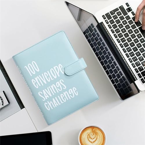 Miniatura 5 de Carpeta de 100 sobres para ahorro de dinero, forma fácil y divertida de ahorrar $5,050, carpeta de relleno de efectivo, planificador de presupuesto,