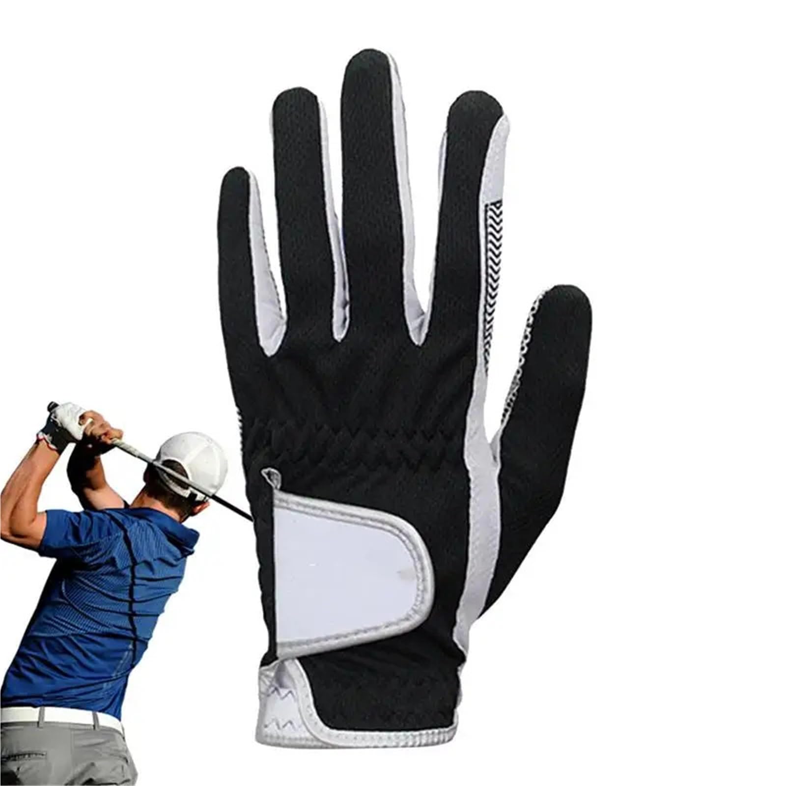 Guantes de Golf Transpirables for Hombre, Mano Derecha o Izquierda, Ajustables, 2 uds para Todo Tipo De Clima