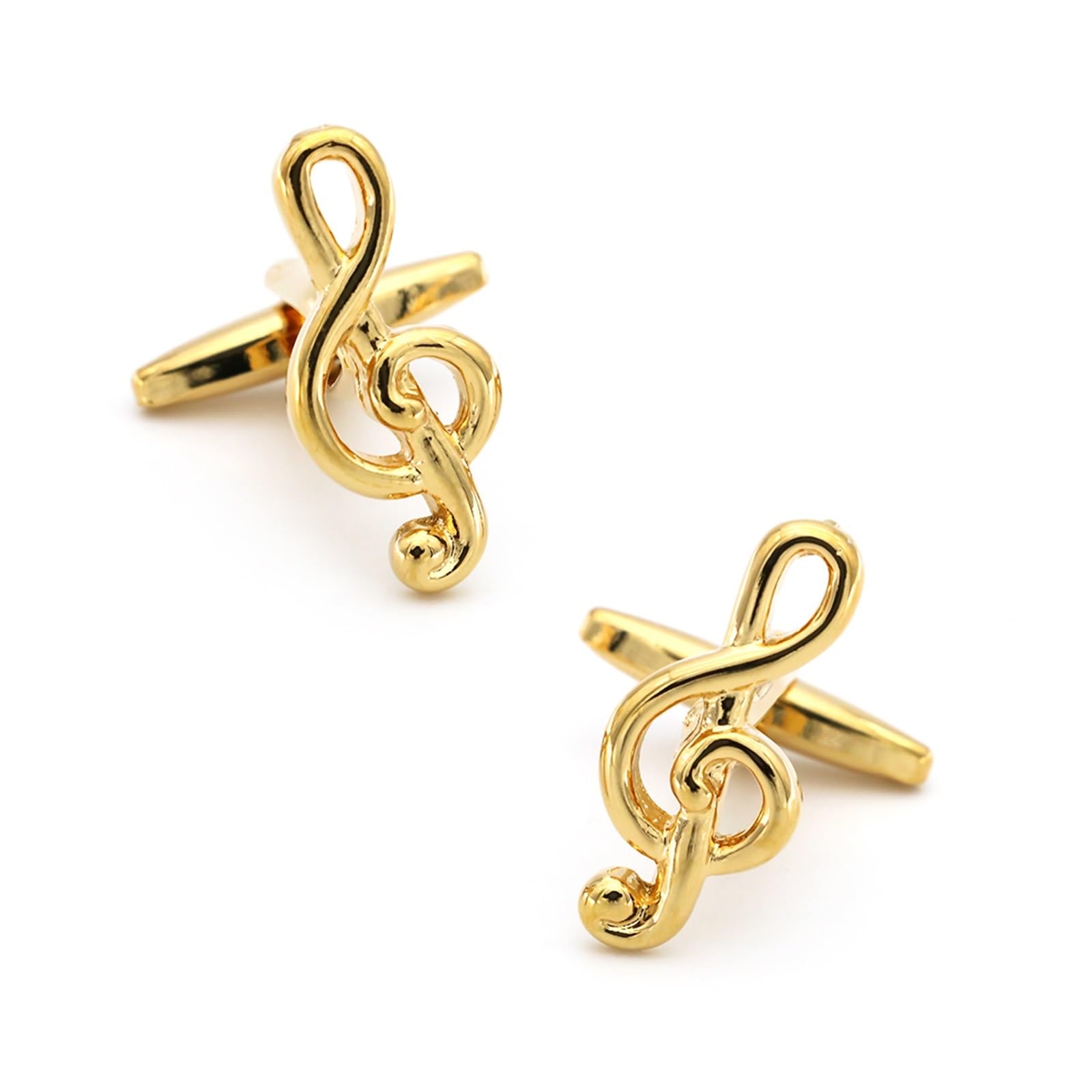 Gemelos de Nota Musical para Hombre, Color Cobre Dorado, diseño Musical (Color 5)
