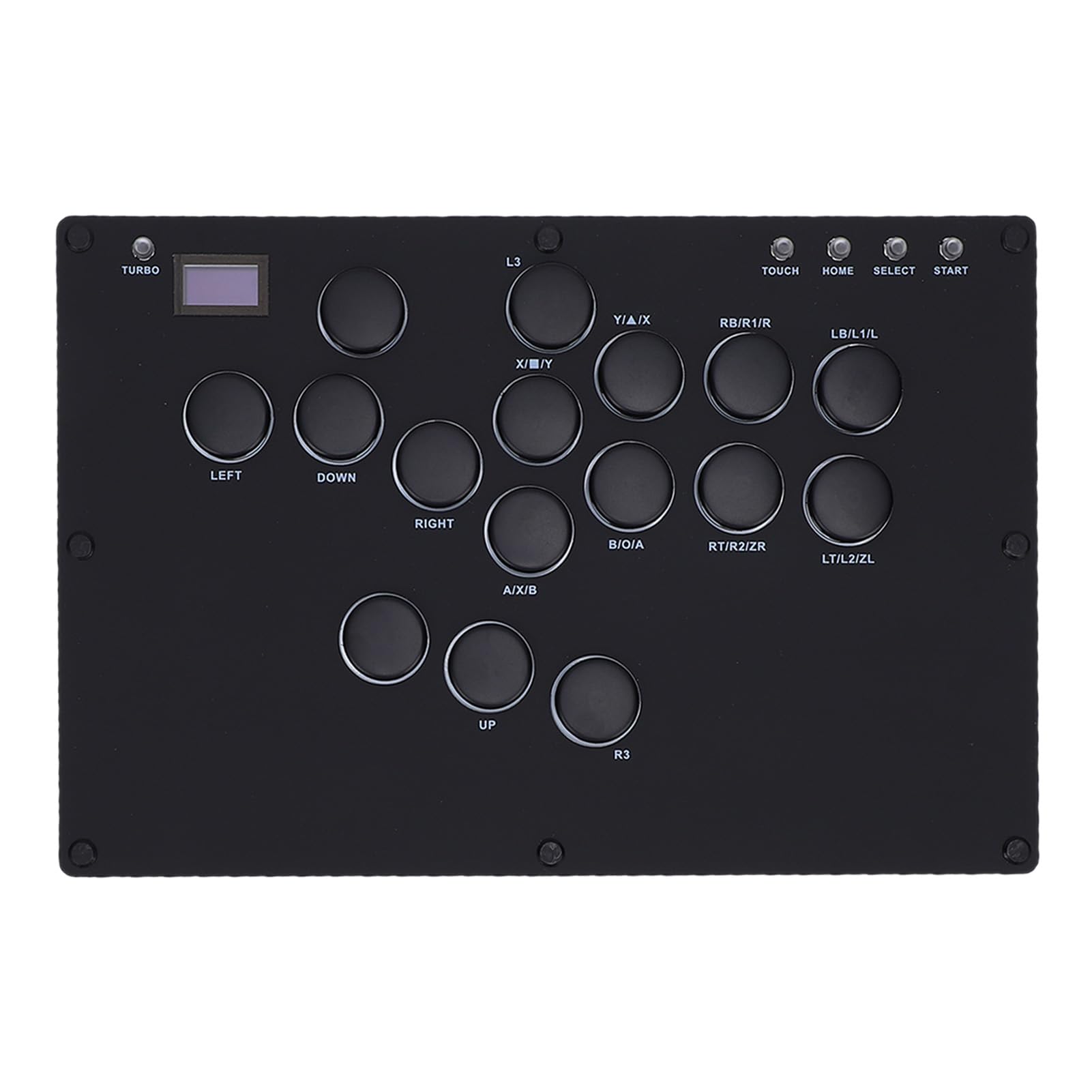 Diyeeni Arcades Fight Stick, Game Fighting Joystick PC con Luz RGB, Intercambiable en Caliente, Controlador sin Palanca de 5 Modos para SteamDeck para ROG ALL para para Android para