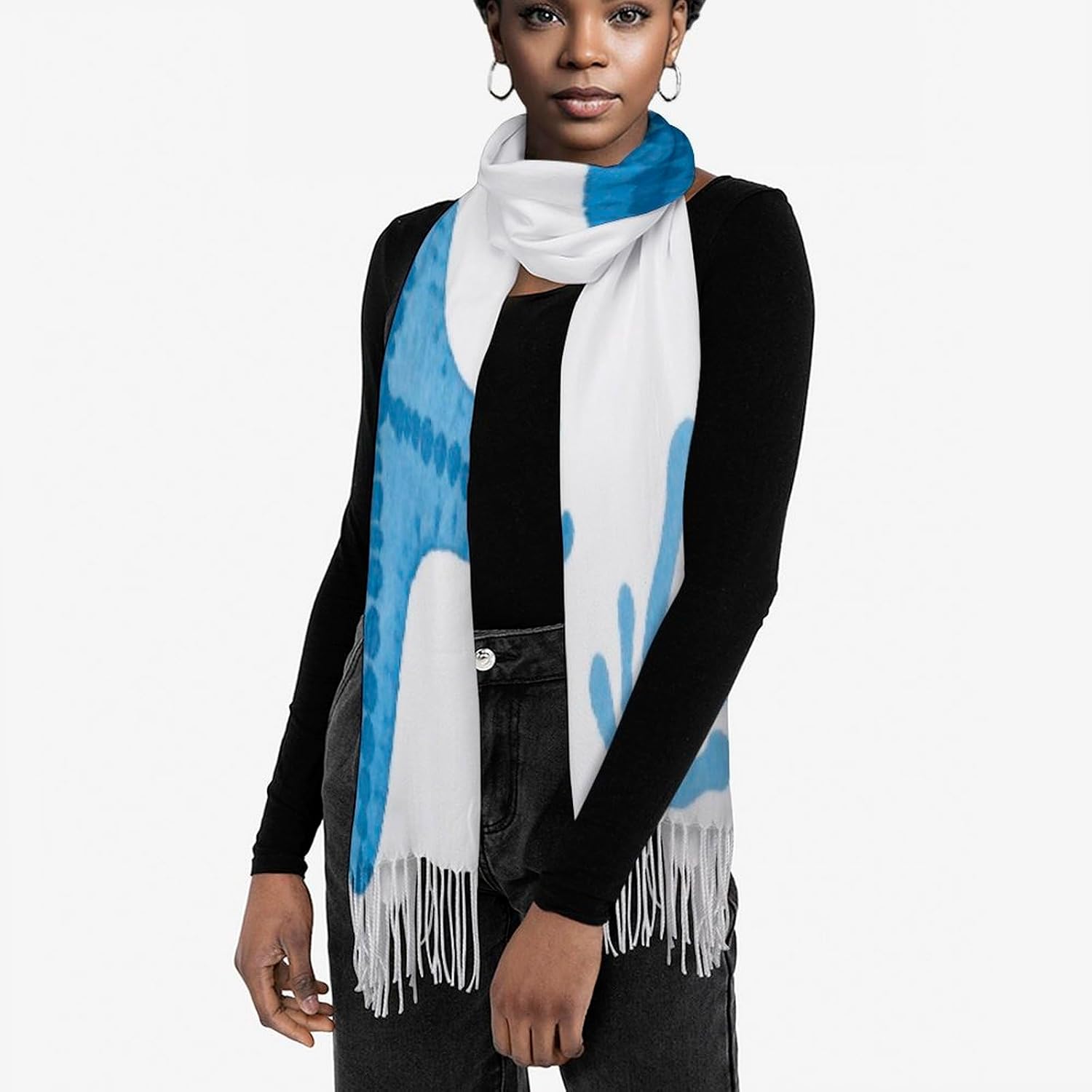 Summer Ocean Beach Scarf for Women Men Classic Fashion Blanket Scarves Soft Cashmere Feel Scarf Cold Weather Warm Long Shawl Winter Large Scarves Classic Blanket Scarfs Thick