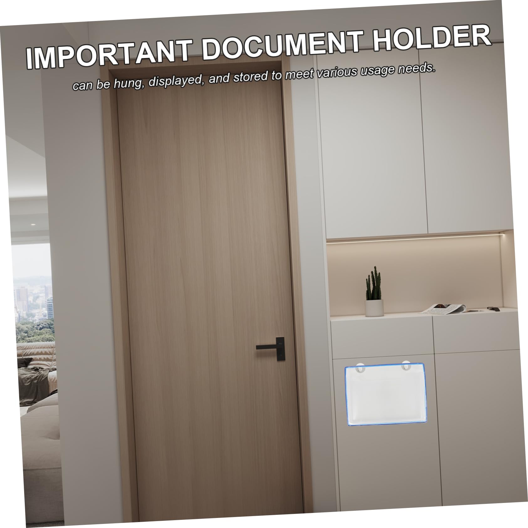 Angoily Hanging File Folder Wall File Organizer for Office Home School Document Storage Pouch