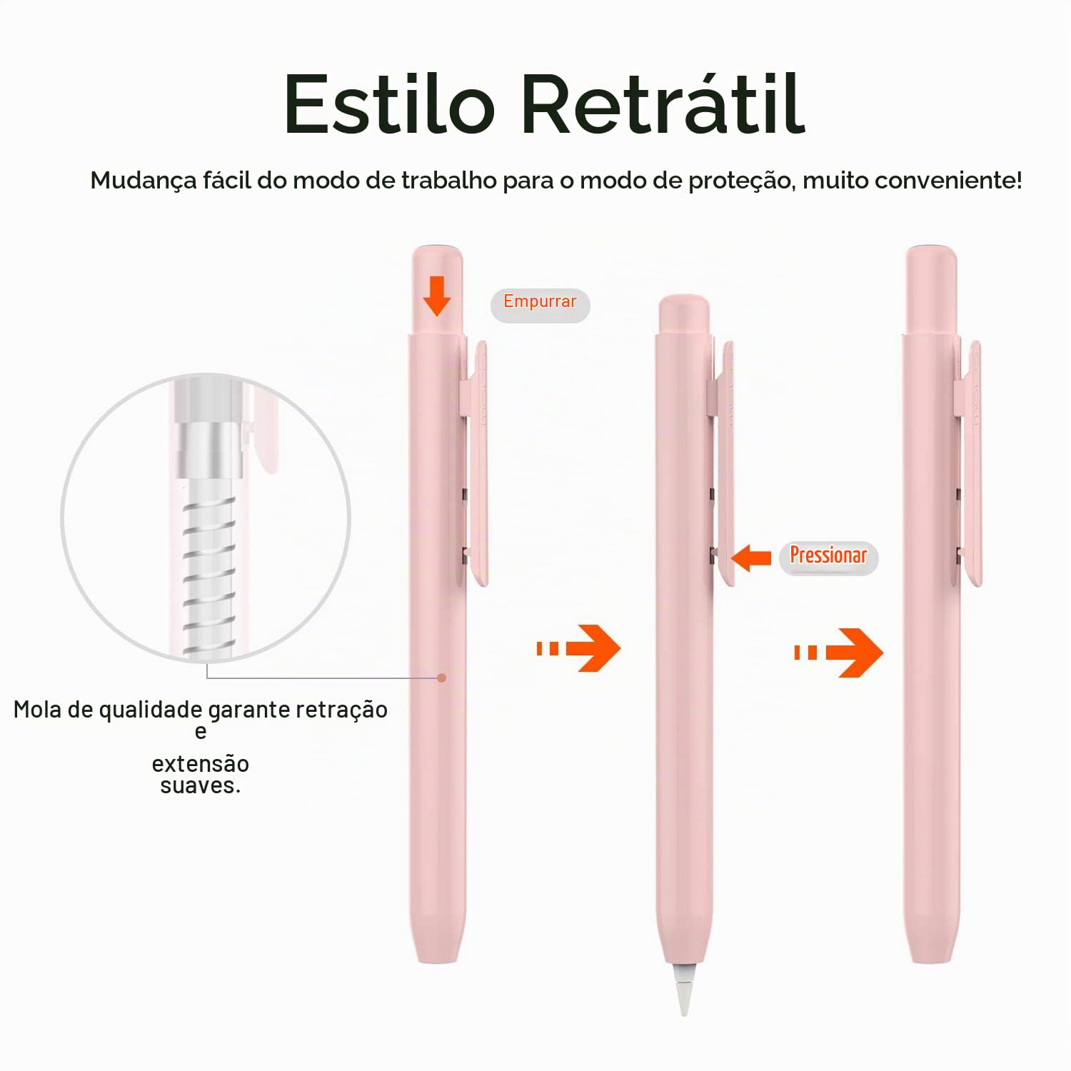 Capa de suporte MoKo para Apple Pencil 1ª geração, retrátil, capa