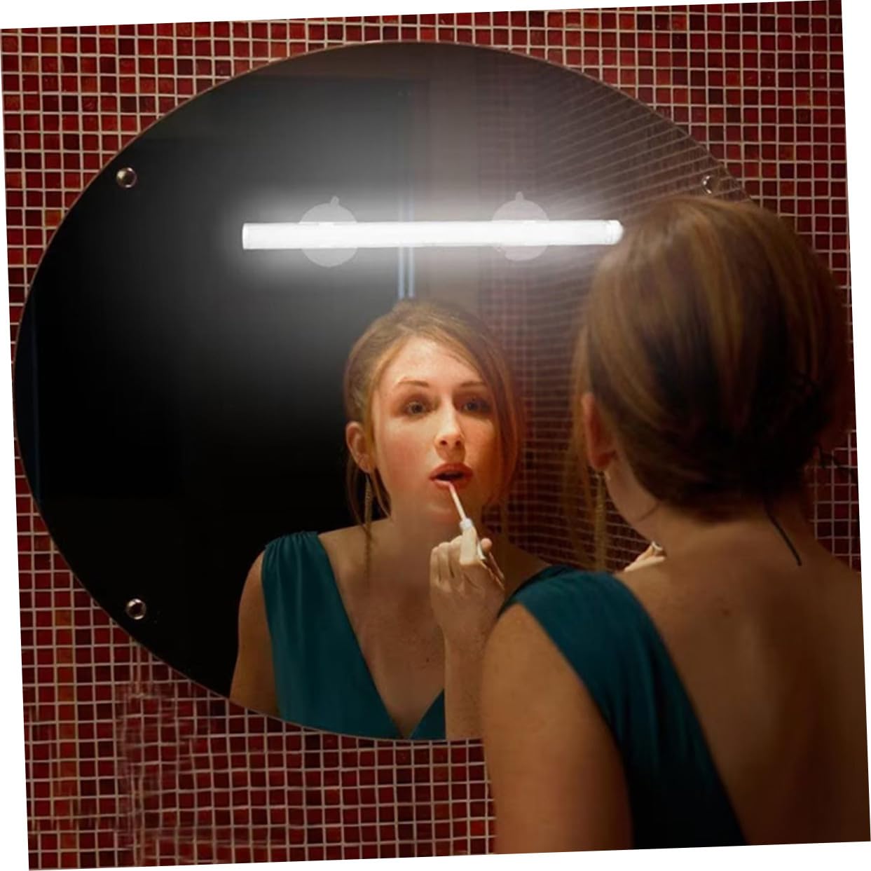IMIKEYA Barra de Luz LED Recargable para Espejo con Ventosa Iluminación Moderna para Baño Compatible con Espejos de Luz y Fácil de Instalar para Maquillaje y Tocador