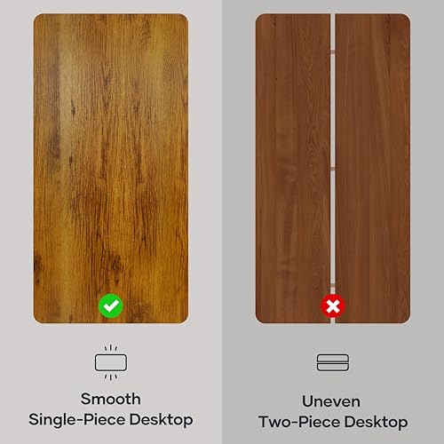 Miniatura 4 de Crenova Escritorio eléctrico de pie ajustable en altura, 55 x 28 pulgadas, estación de trabajo ergonómica de escritorio con ruedas bloqueables,