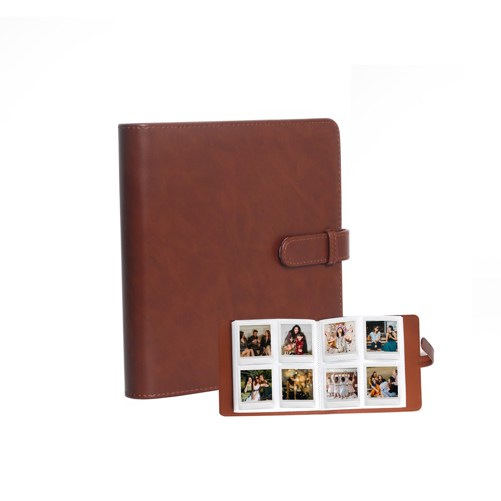 288 Pockets Square Photo Album for Fujifilm Instax Square SQ40/SQ1/SQ6/SQ10/SQ20/SP-3 Camera (Brown), 20x19.5x3.5 cm
