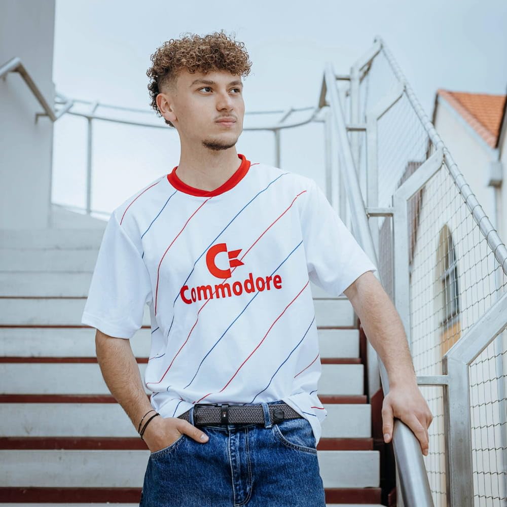 COPA - Retro Fußballtrikot Herren - FC Bayern München 1985/86 - Weiß - 43% Polyester – 33% Baumwolle – 24% Viskose
