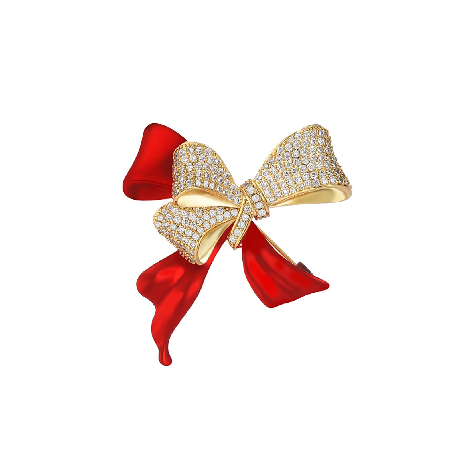 Pearl Flower Brooch and Pins for Women Gold Butterfly Bow Elegant Pin Christmas Gift Jewelry