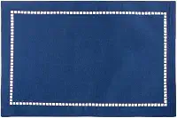 LYOR - Lugar Americano de Poliéster e Linho Lévis Azul 45cm x 30cm