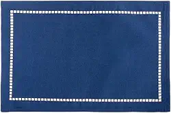 LYOR - Lugar Americano de Poliéster e Linho Lévis Azul 45cm x 30cm