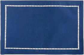 LYOR - Lugar Americano de Poliéster e Linho Lévis Azul 45cm x 30cm