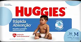 Huggies – Fralda Descartável Tripla Proteção Tamanho M 36 Unidades
