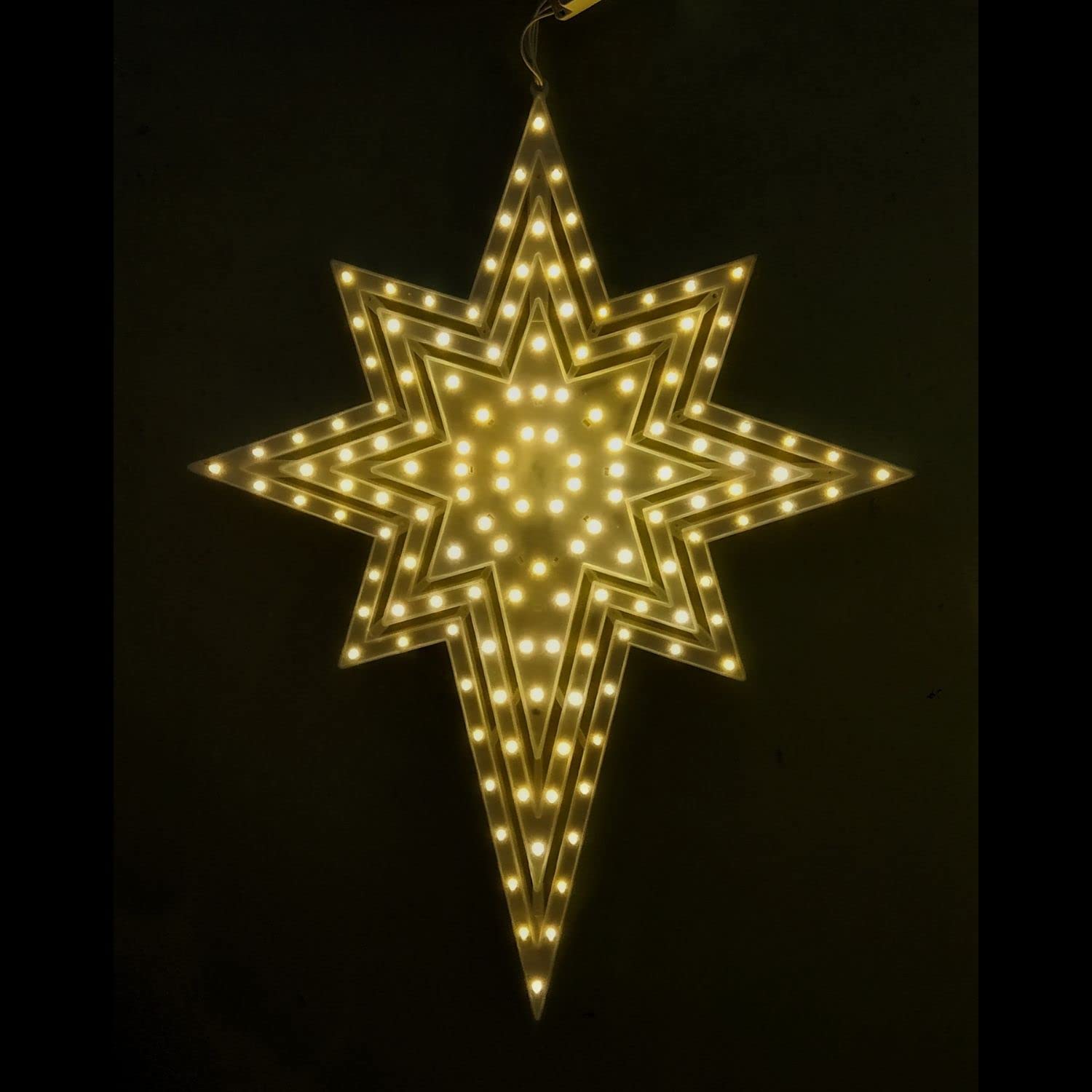 XILLION Decorative Multicolored LED Star 10 inch Lights Flashing for Christmas, Wedding, Party, Home Decor , Patio Lawn (Warm White)