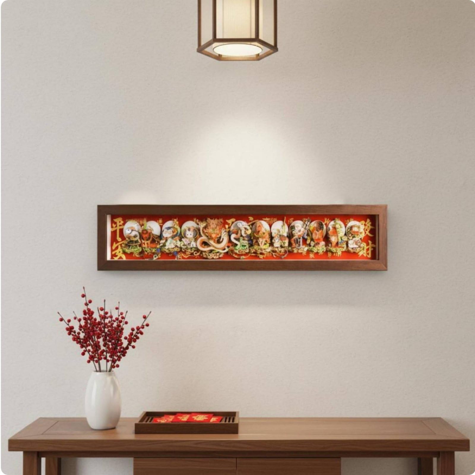 petsola 3D Deko-Tafel Dreidimensional Tischaufsteller Bild Strukturiert Wohndeko für Wohnzimmer, Schlafzimmer