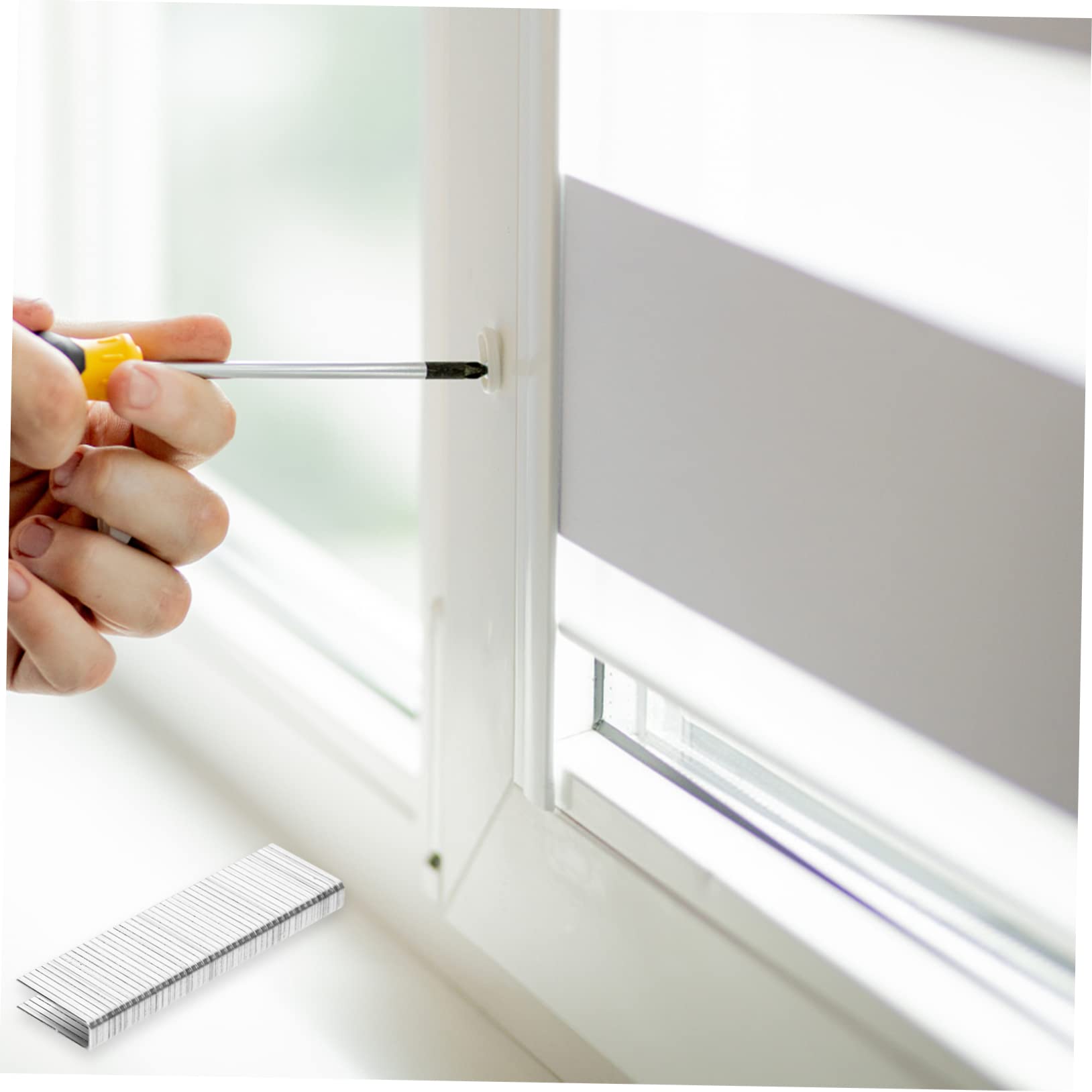 HOMOCONO DIY Shutter Repair Kit 40 Shutter Staples Louvers Plantation Easy Install Home Repair