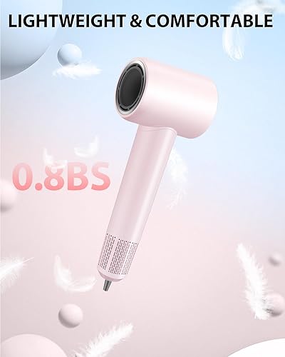 Miniatura 8 de Secador de pelo, secadora de pelo de alta velocidad de 180000 RPM con motor sin escobillas, 500 millones de secador de pelo iónico negativo para