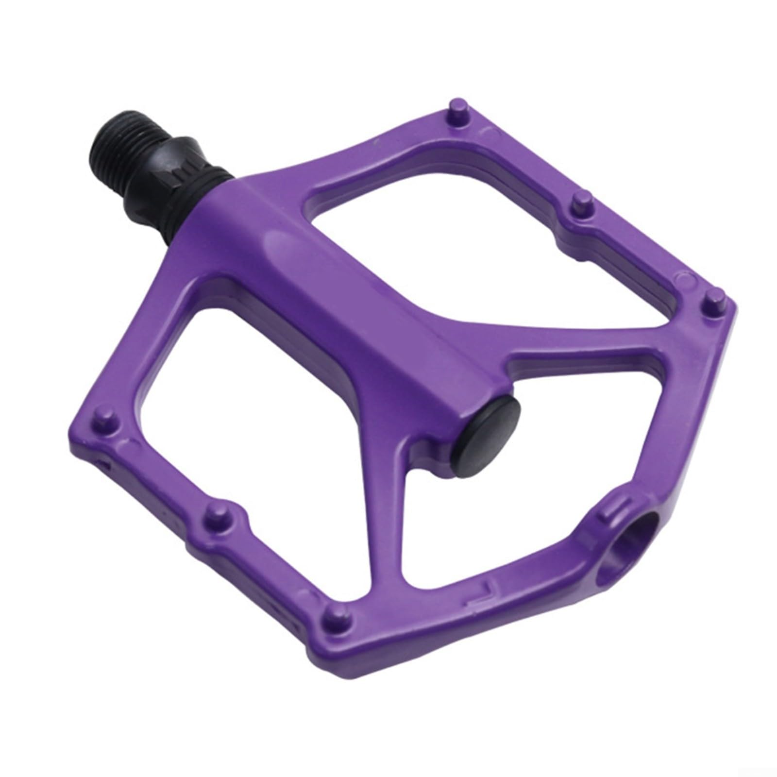 Alanmoship Mountain Bike Pedals Aluminum Alloy Double Bearing Lightweight Anti-Slip Platform Pedals For MTB Road Cycling Bicycle 9.78x5.99cm Black Red Orange Green Purple(Purple)