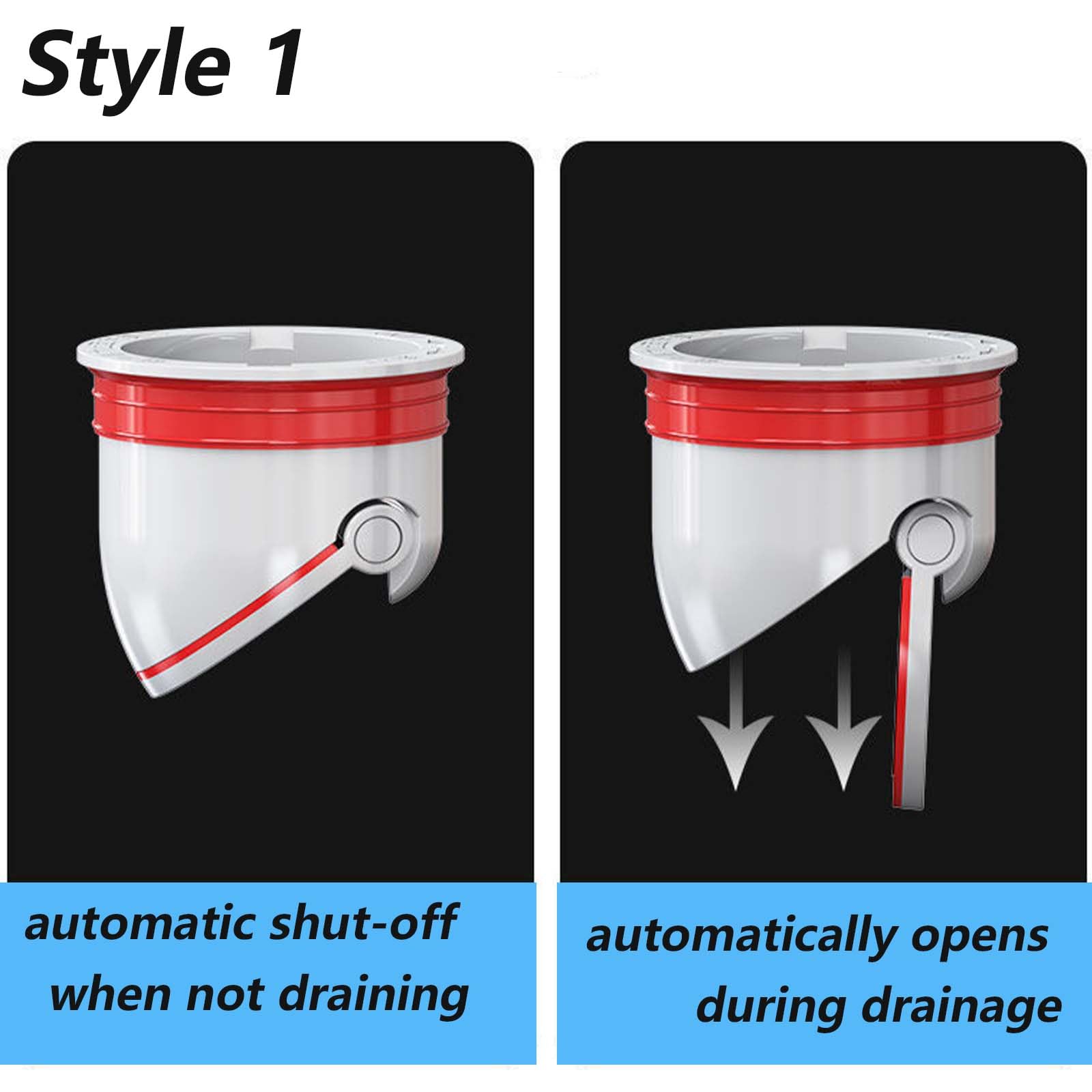Afvoerstop voor douche-sifon, geurremmend, douchevloer sifondeksel, plug and play waterafvoerfilter (maat: 33-45 mm